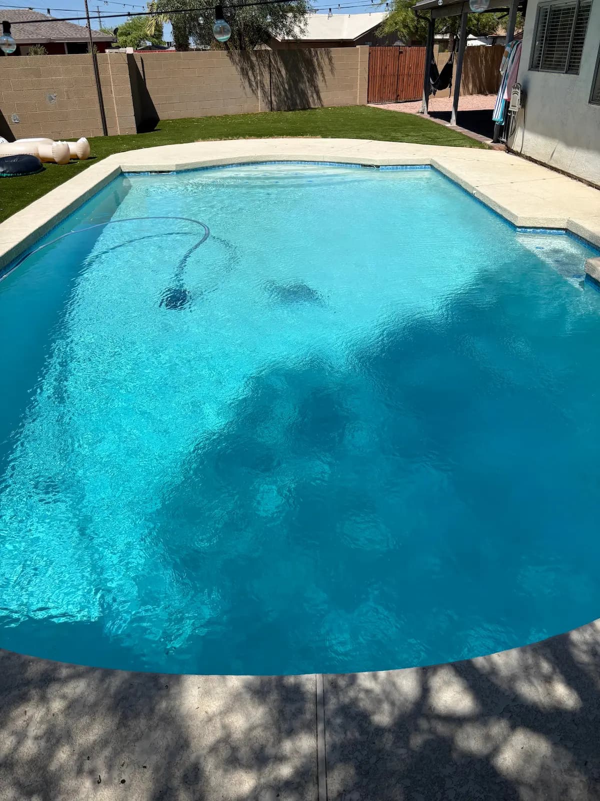Crystal clear pool after HammerHead service